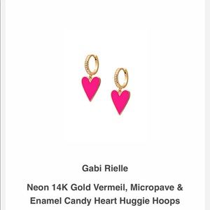 Gabi Rielle Neon 14 heart Hoops